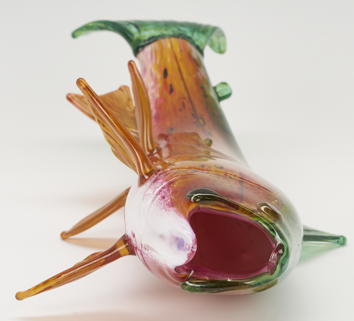 Lot 759: Michael Hopko Hand-Blown Glass Brook Trout