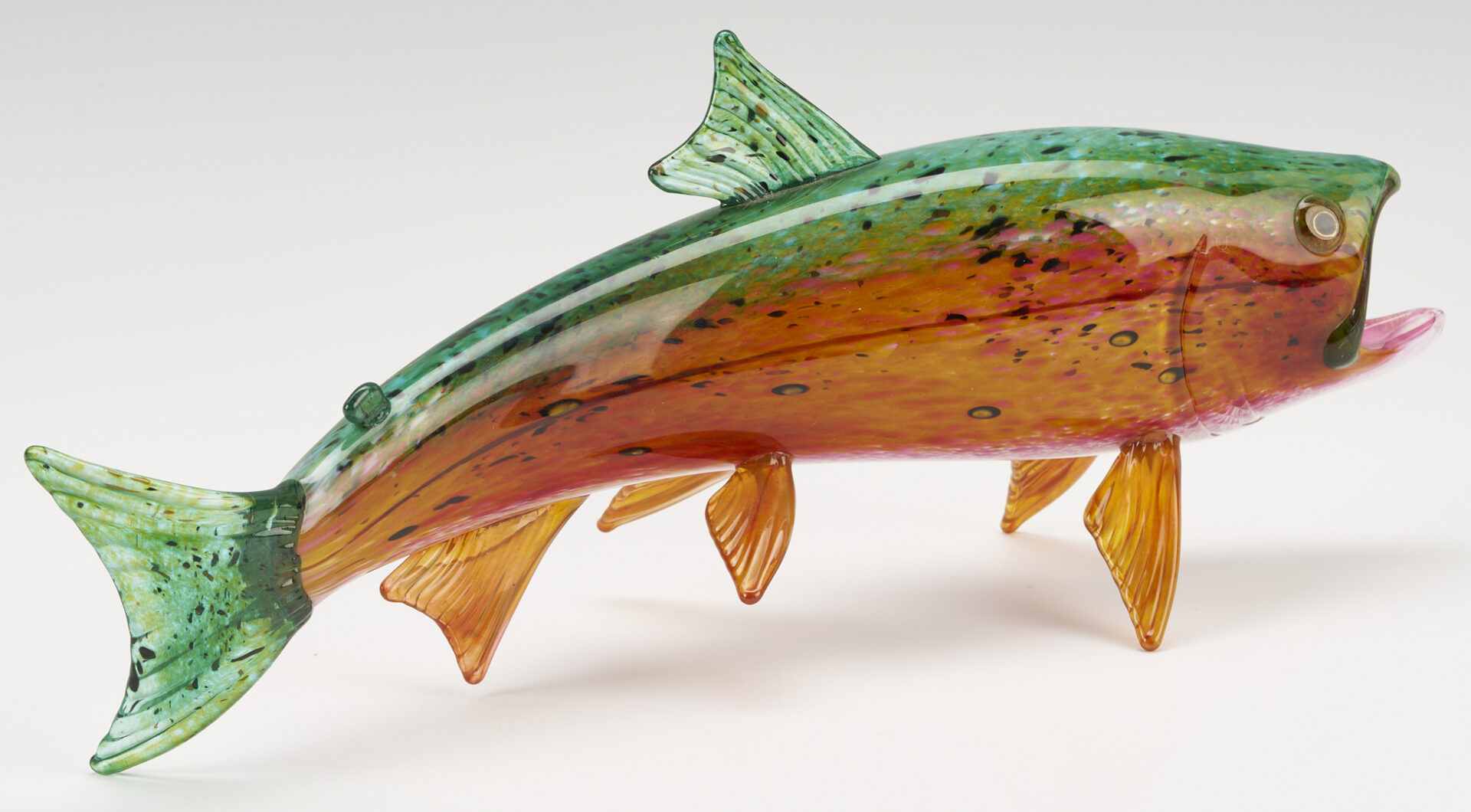 Lot 759: Michael Hopko Hand-Blown Glass Brook Trout