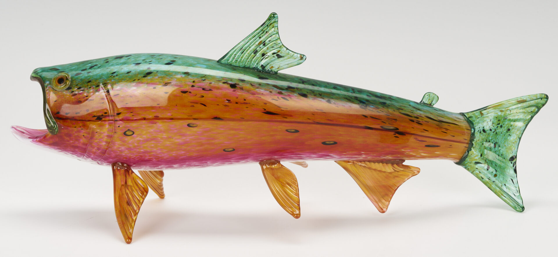 Lot 759: Michael Hopko Hand-Blown Glass Brook Trout