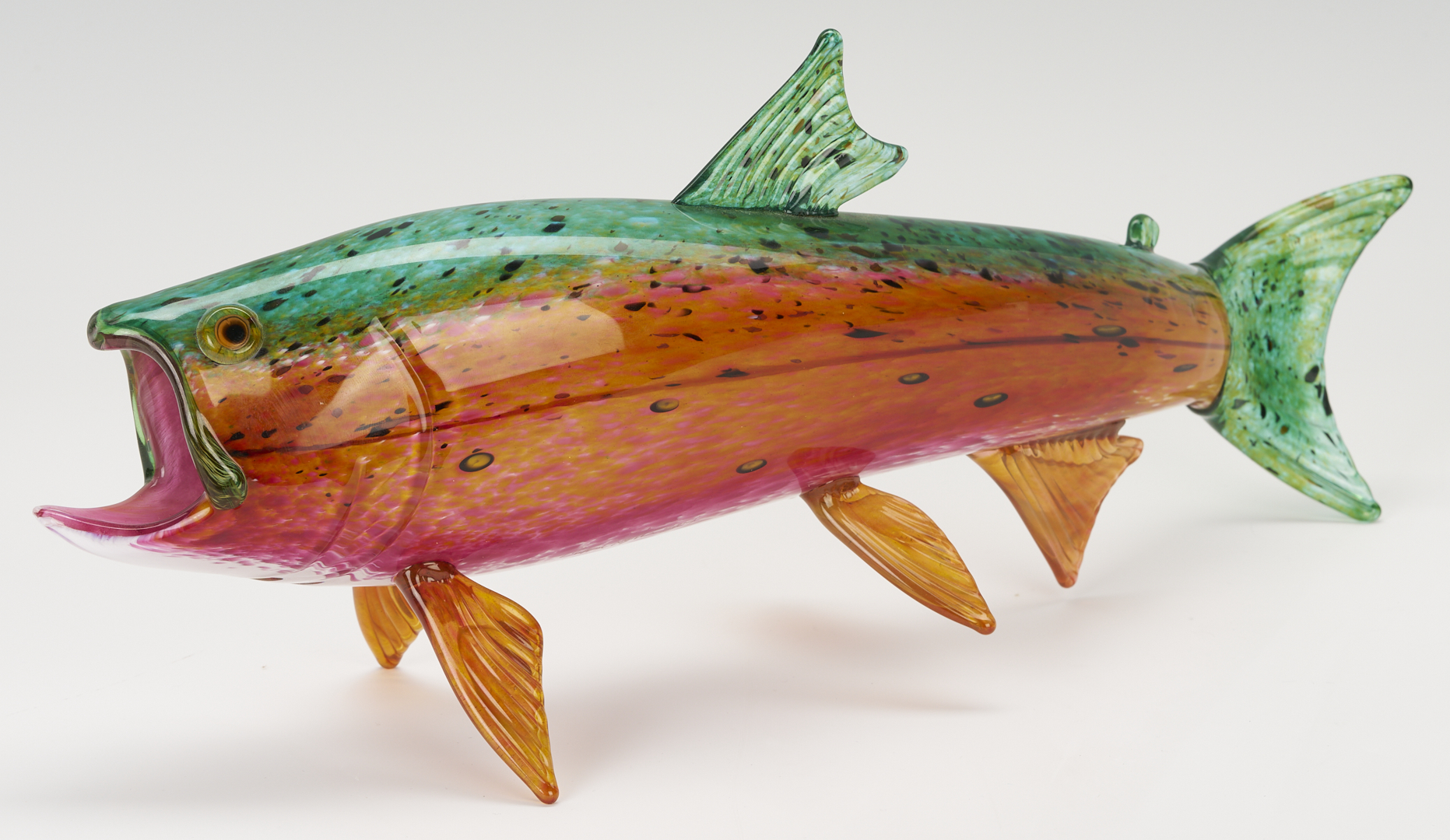 Lot 759: Michael Hopko Hand-Blown Glass Brook Trout