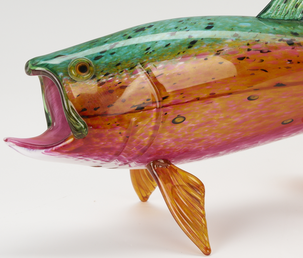 Lot 759: Michael Hopko Hand-Blown Glass Brook Trout