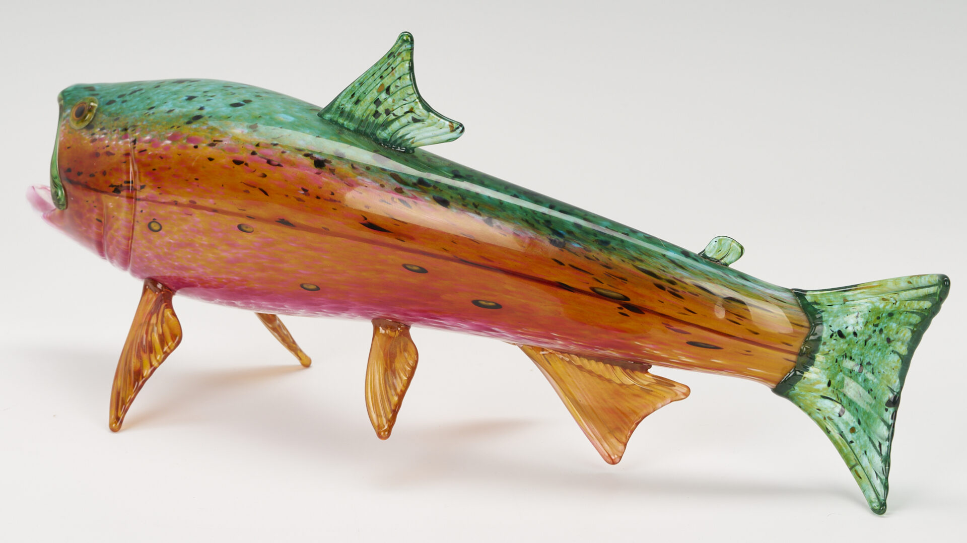 Lot 759: Michael Hopko Hand-Blown Glass Brook Trout