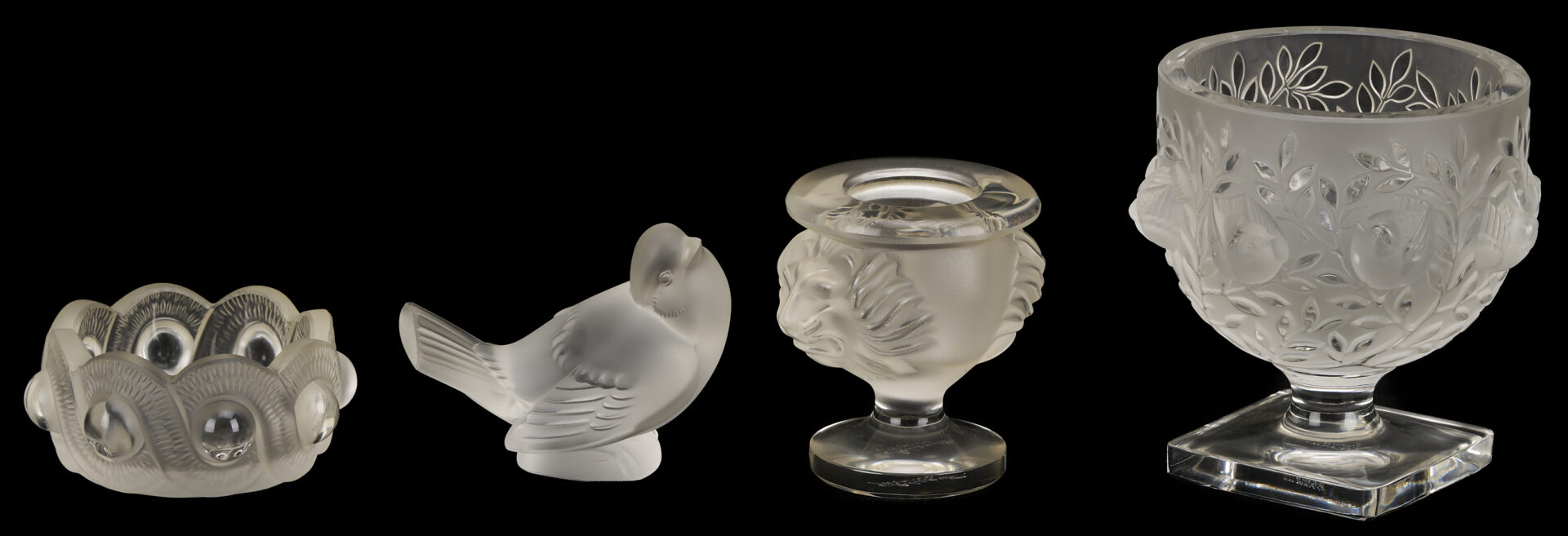 Lot 762: 13 Pcs. Lalique Glass, incl. Dishes & Animals