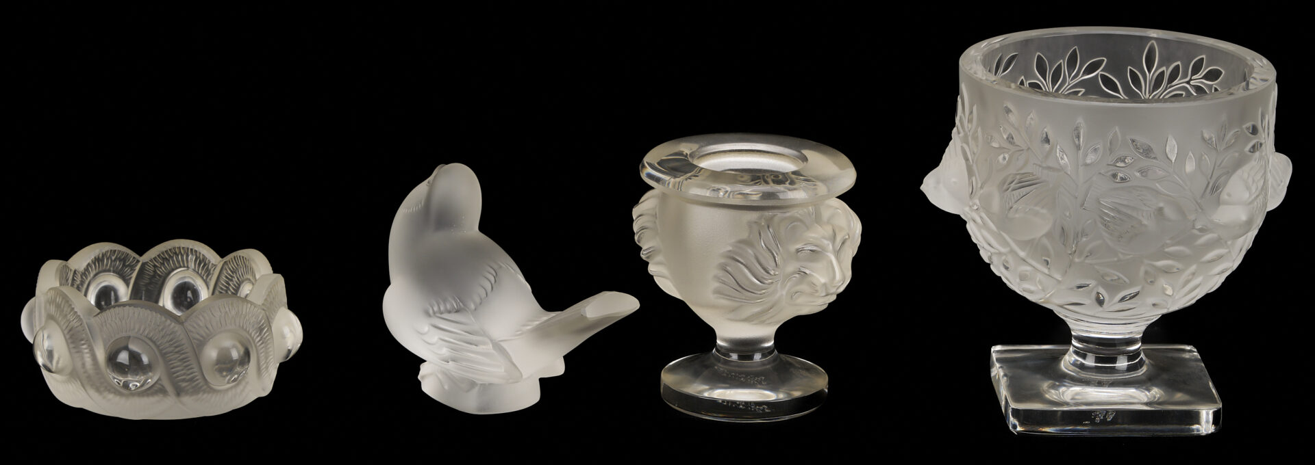 Lot 762: 13 Pcs. Lalique Glass, incl. Dishes & Animals