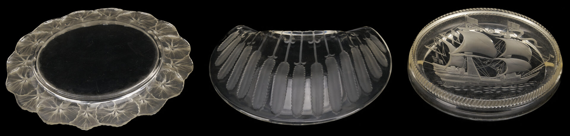 Lot 762: 13 Pcs. Lalique Glass, incl. Dishes & Animals