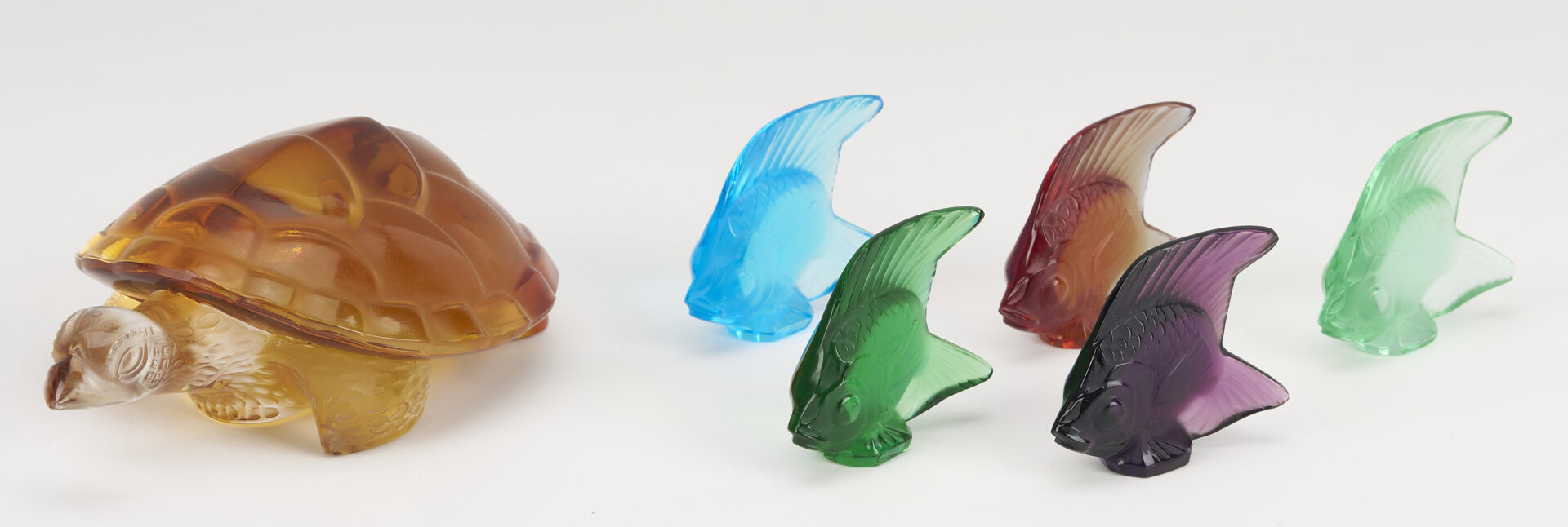 Lot 762: 13 Pcs. Lalique Glass, incl. Dishes & Animals