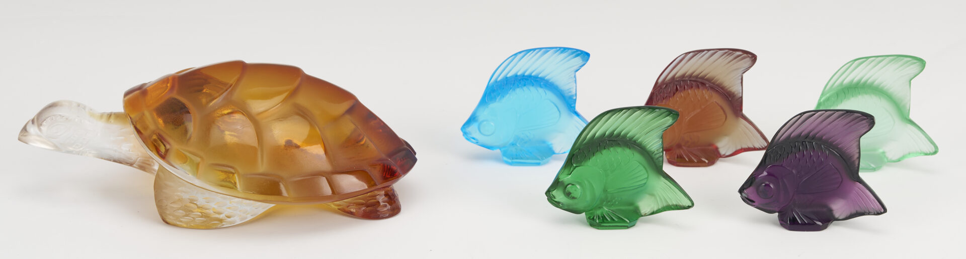 Lot 762: 13 Pcs. Lalique Glass, incl. Dishes & Animals