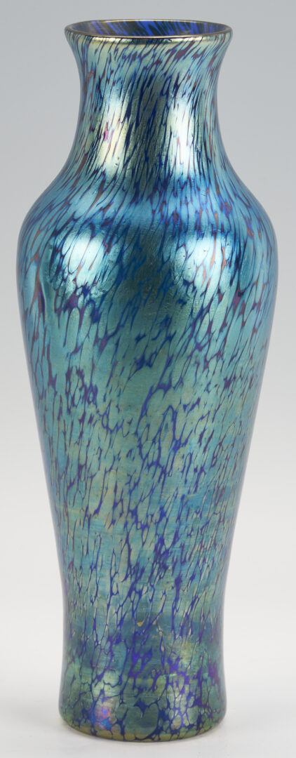 Lot 765: Loetz Tall Papillon Vase & Rindskopf Vase