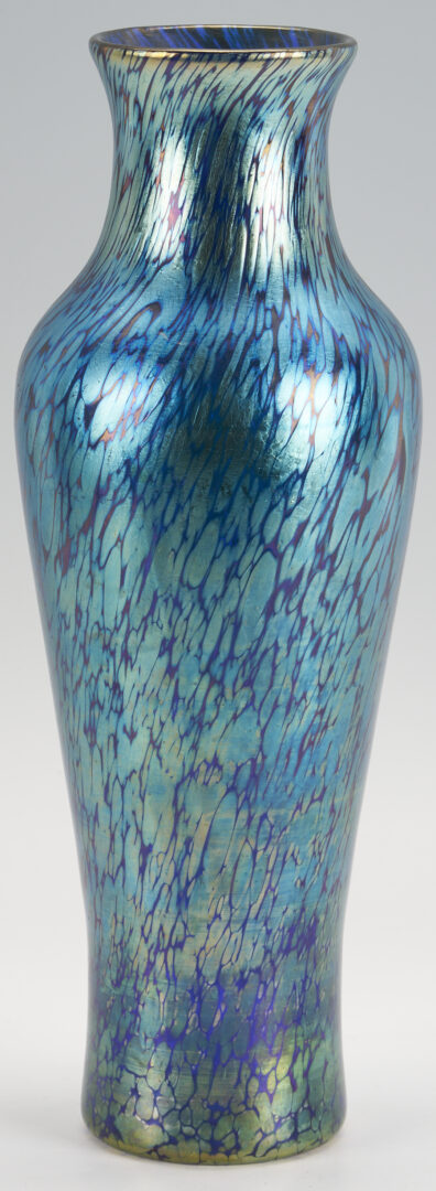 Lot 765: Loetz Tall Papillon Vase & Rindskopf Vase