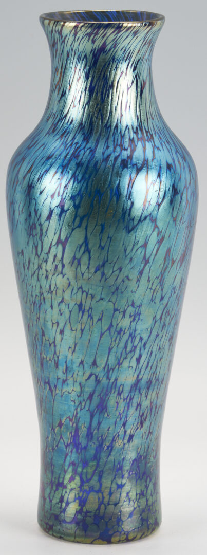 Lot 765: Loetz Tall Papillon Vase & Rindskopf Vase