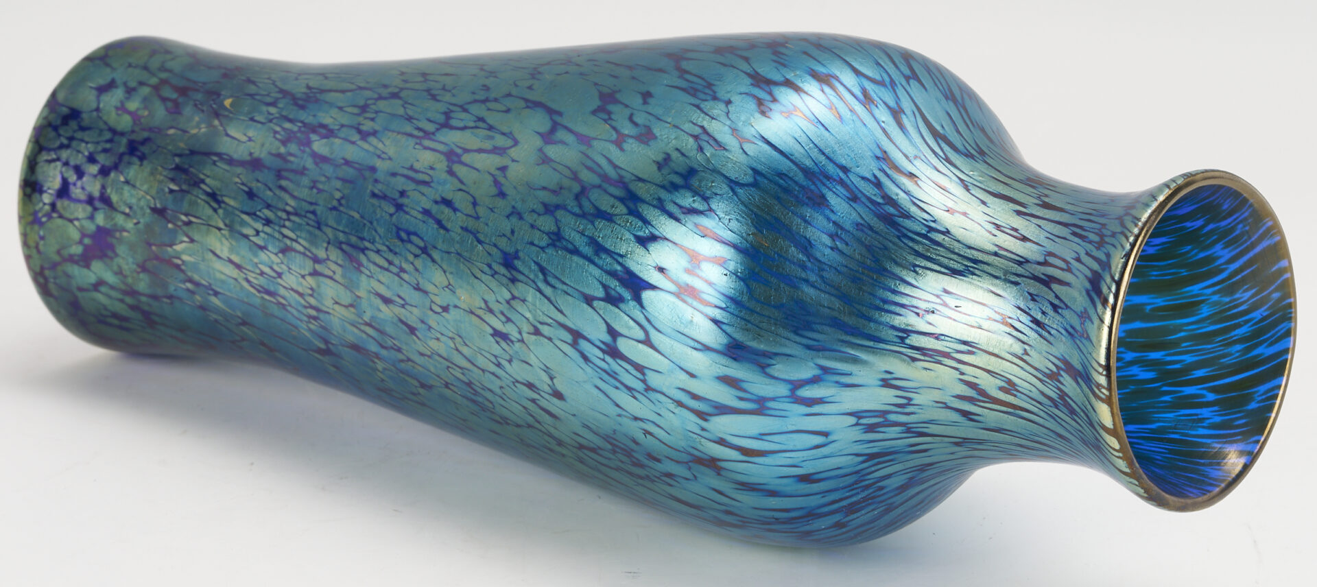 Lot 765: Loetz Tall Papillon Vase & Rindskopf Vase