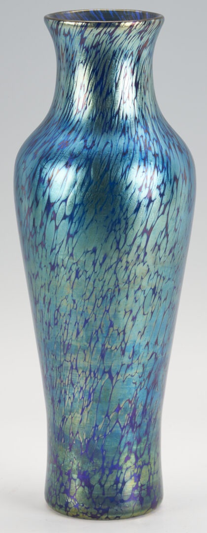 Lot 765: Loetz Tall Papillon Vase & Rindskopf Vase