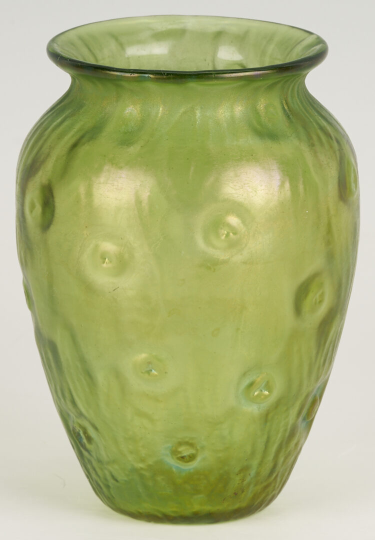 Lot 766: 4 Iridescent Art Glass Vases incl. Loetz Rusticana