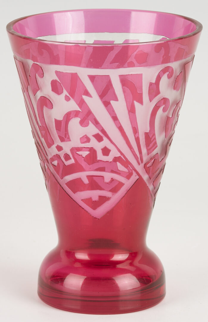 Lot 768: 2 Art Deco Style Glass Vases incl. Nancy