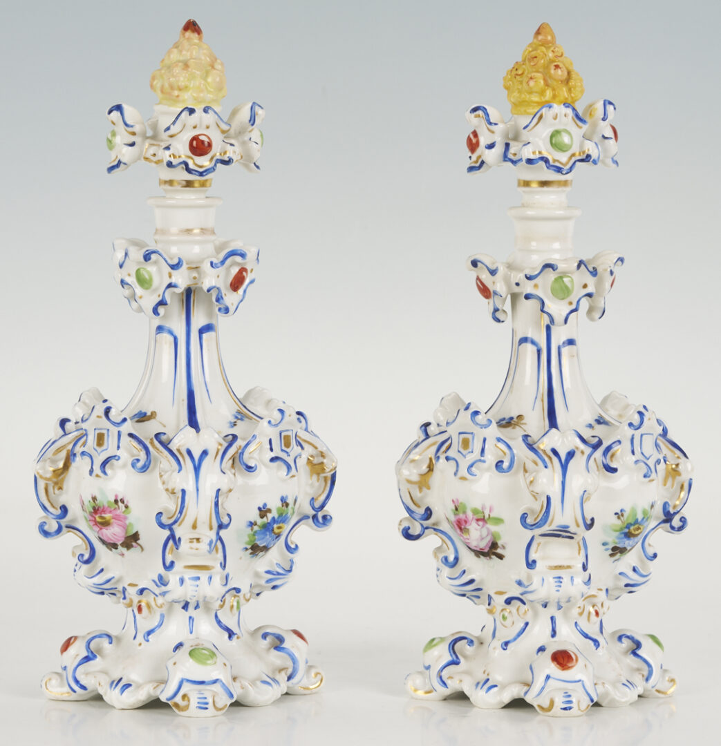 Lot 775: 3 Porcelain Perfume Bottles, Jacob Petit & KPM