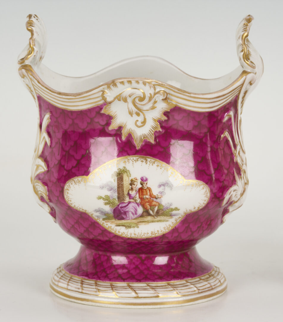 Lot 776: 4 Dresden Porcelain Items, Urns & Cachepots, attrib. Helena Wolfsohn