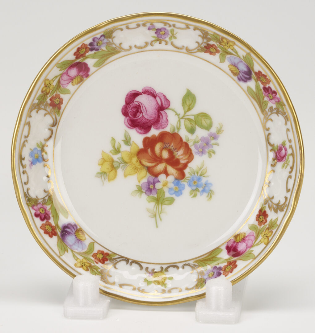 Lot 777: 36 Pcs Empress Dresden Flowers Porcelain Incl. Coffee Pot