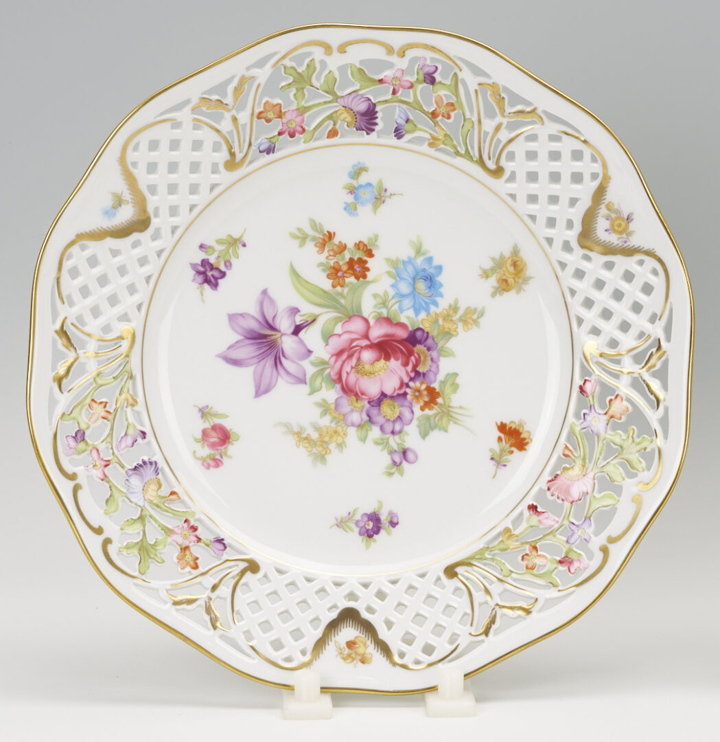 Lot 777: 36 Pcs Empress Dresden Flowers Porcelain Incl. Coffee Pot