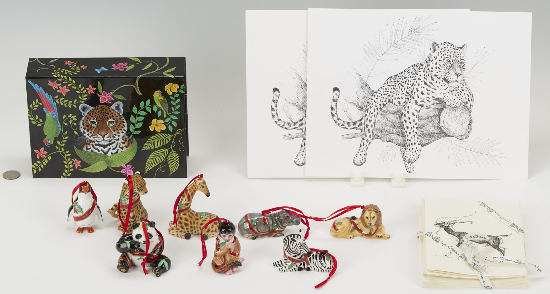 Lot 779: 20 pc. Lynn Chase Christmas Ornaments & Decorative Items