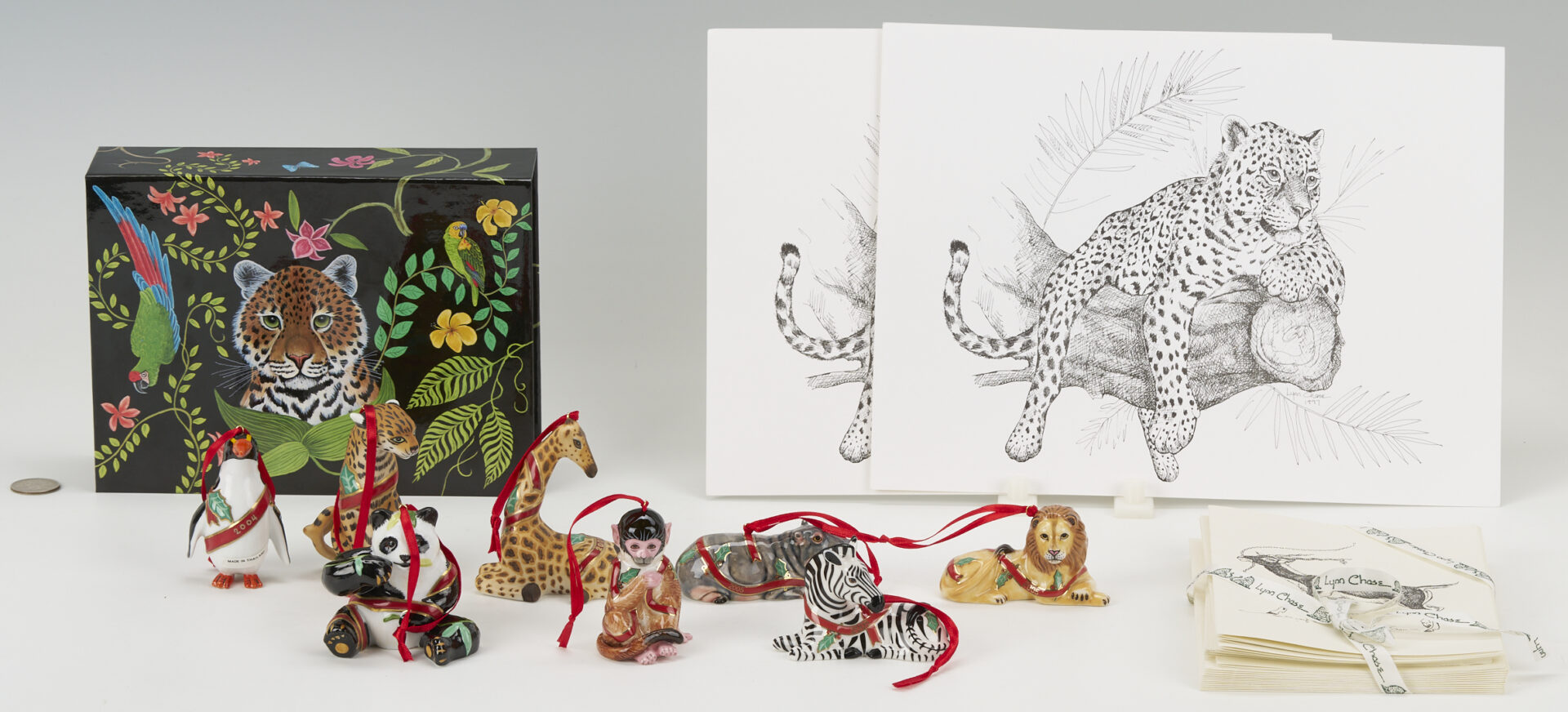 Lot 779: 20 pc. Lynn Chase Christmas Ornaments & Decorative Items