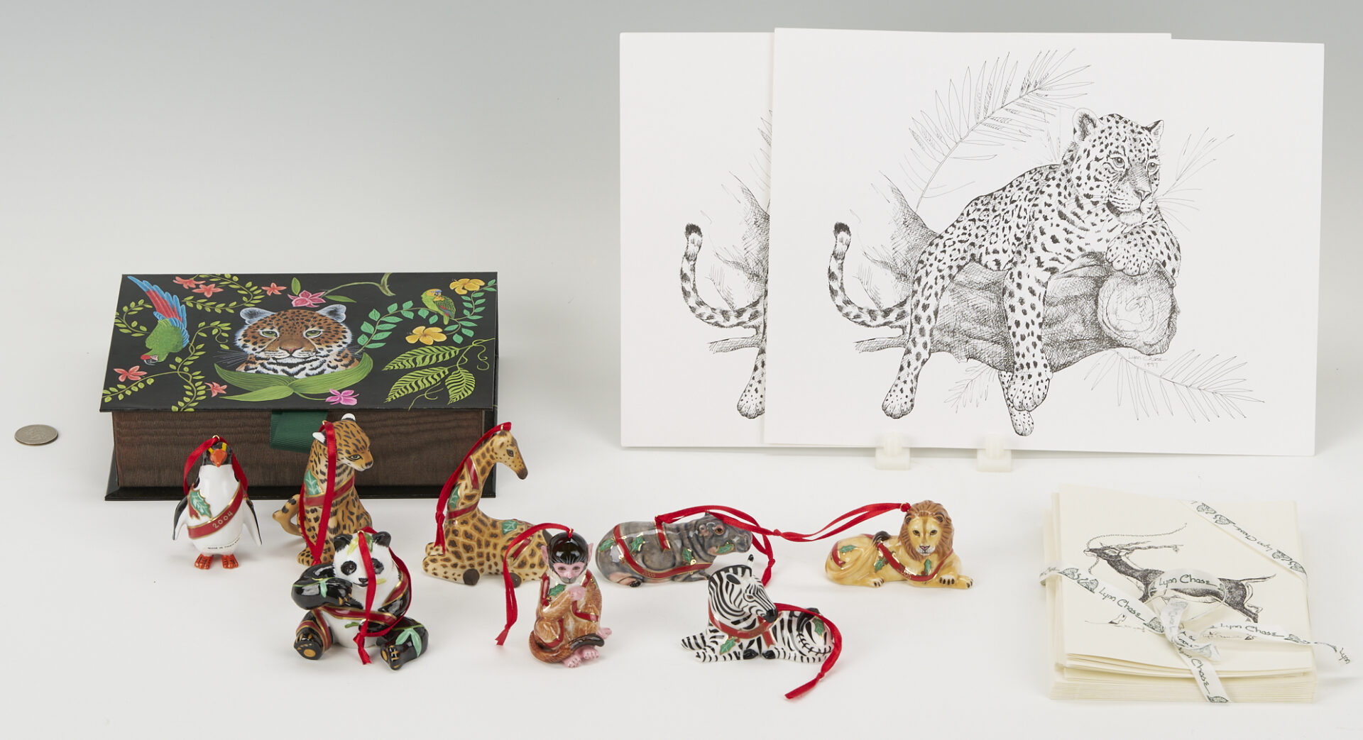 Lot 779: 20 pc. Lynn Chase Christmas Ornaments & Decorative Items