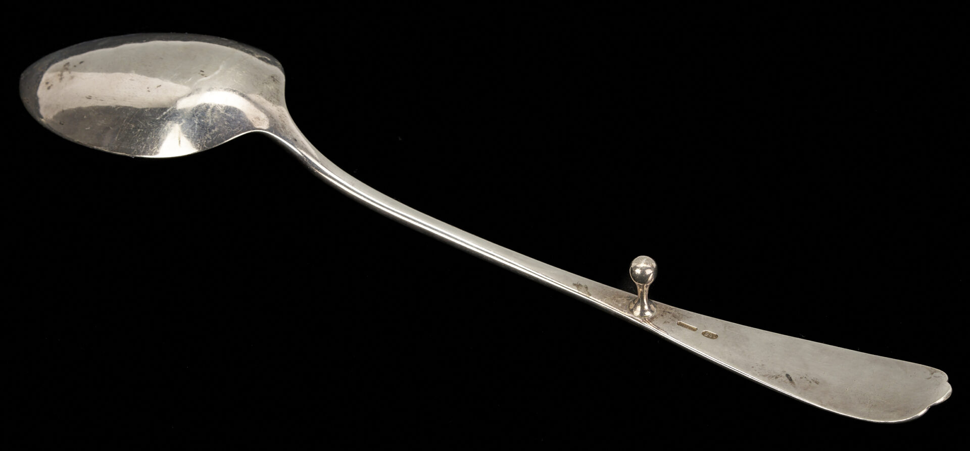 Lot 77: Coin Silver Tea Pot plus Sterling Stuffing Spoon