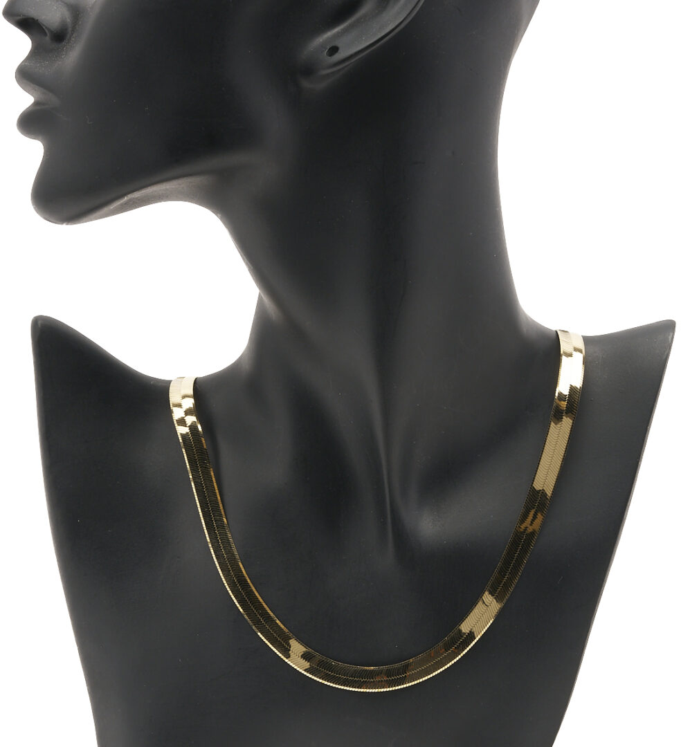 Lot 781: Royal Chain Inc. 14K Herringbone Necklace