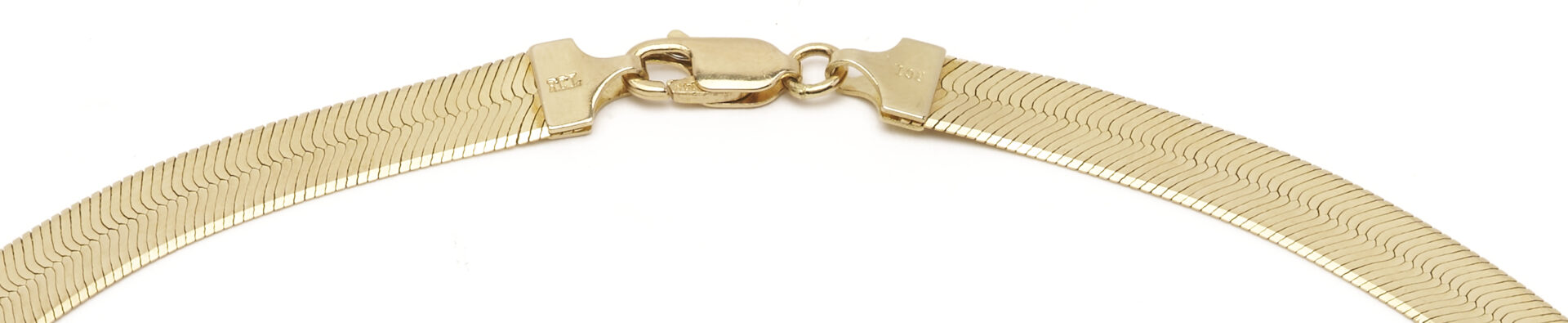 Lot 781: Royal Chain Inc. 14K Herringbone Necklace
