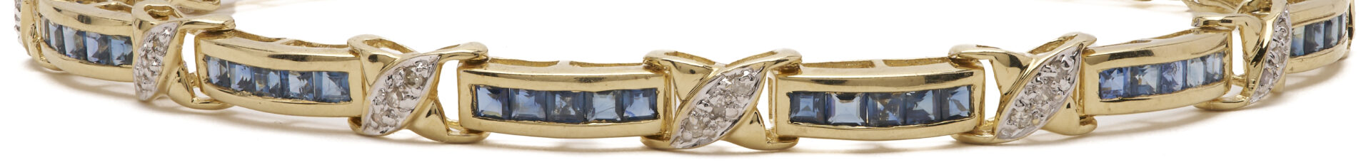 Lot 783: 14K Sapphire & Diamond Bracelet