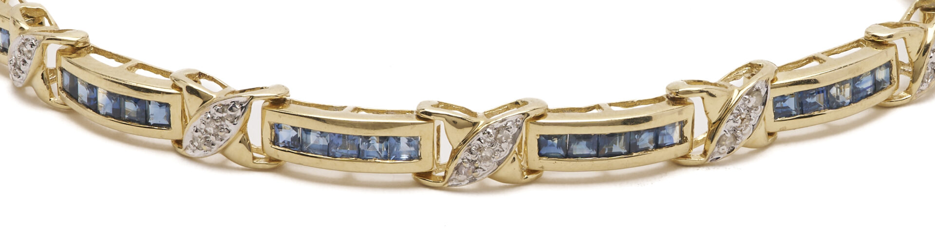 Lot 783: 14K Sapphire & Diamond Bracelet