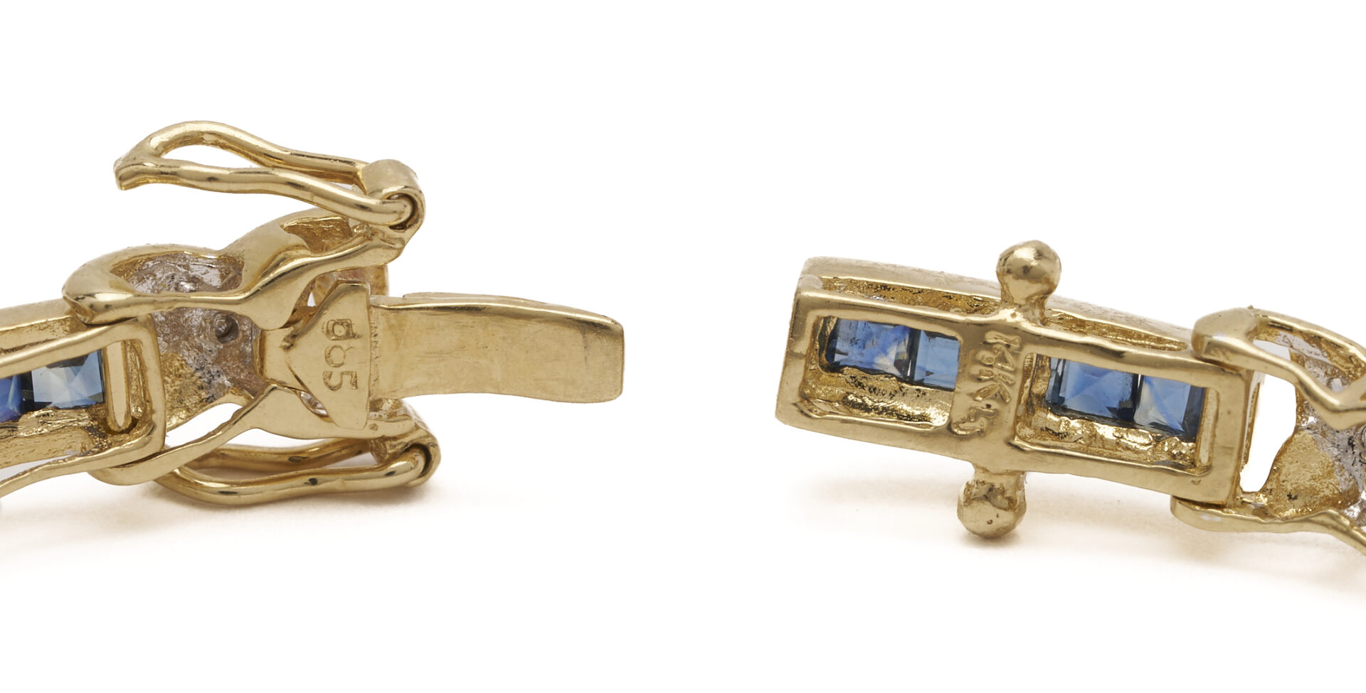 Lot 783: 14K Sapphire & Diamond Bracelet