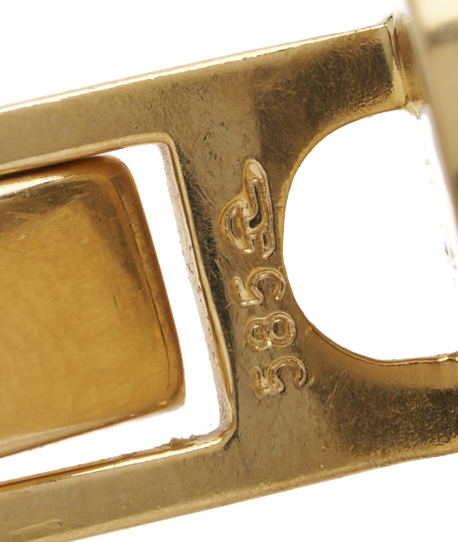 Lot 786: Pr. 14K Gold Cuff Links, Monogram R