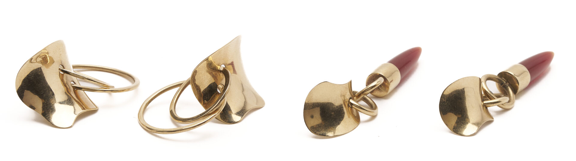 Lot 793: 2 Pairs of 14K Marilyn Bailey Earrings incl, Carnelian