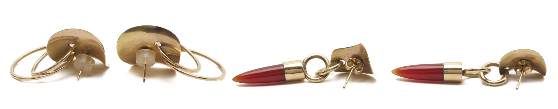 Lot 793: 2 Pairs of 14K Marilyn Bailey Earrings incl, Carnelian