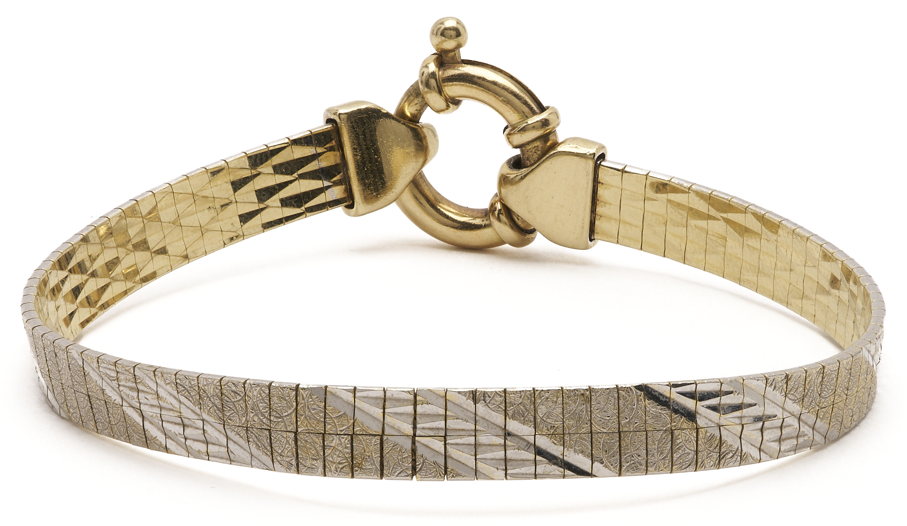 Lot 795: 14K Two-Tone Italian Reversible Bracelet