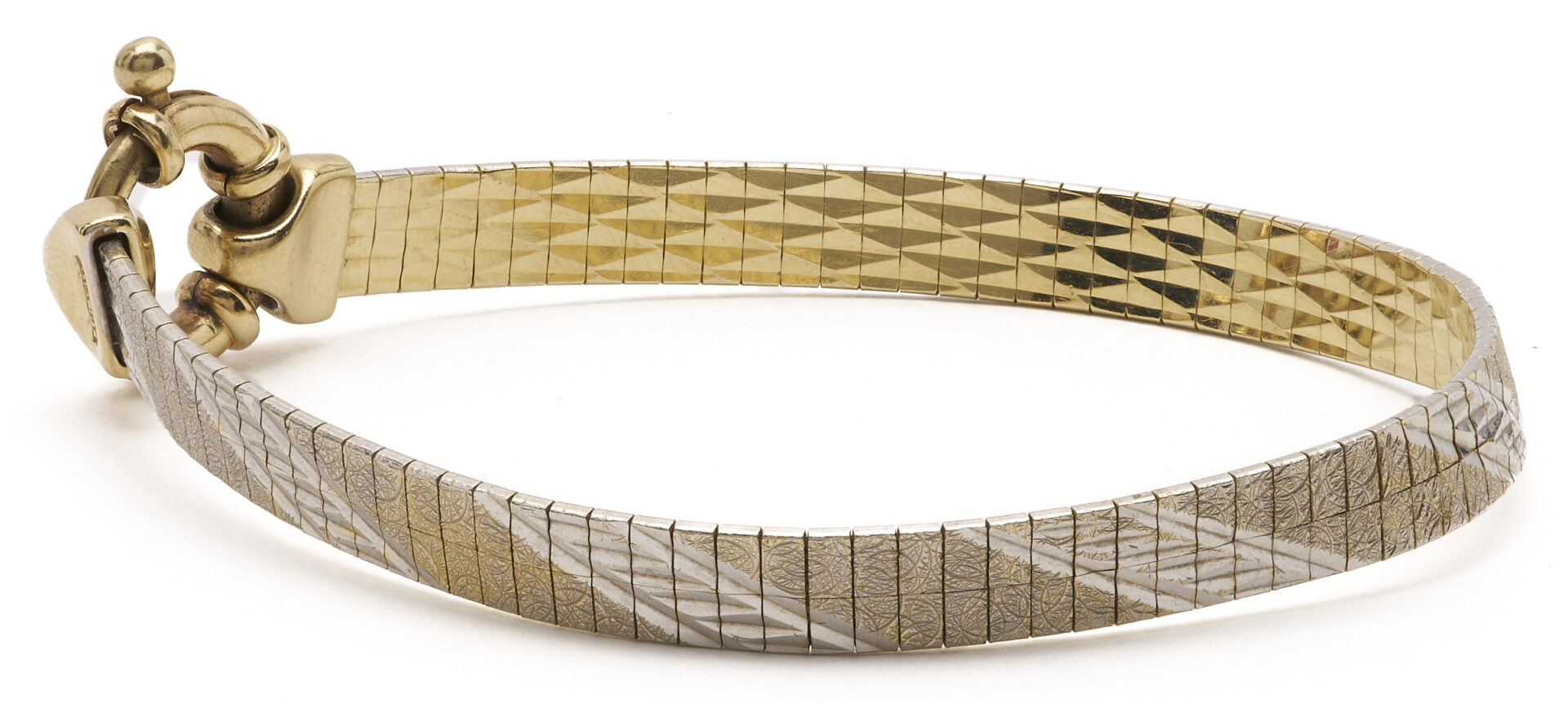 Lot 795: 14K Two-Tone Italian Reversible Bracelet