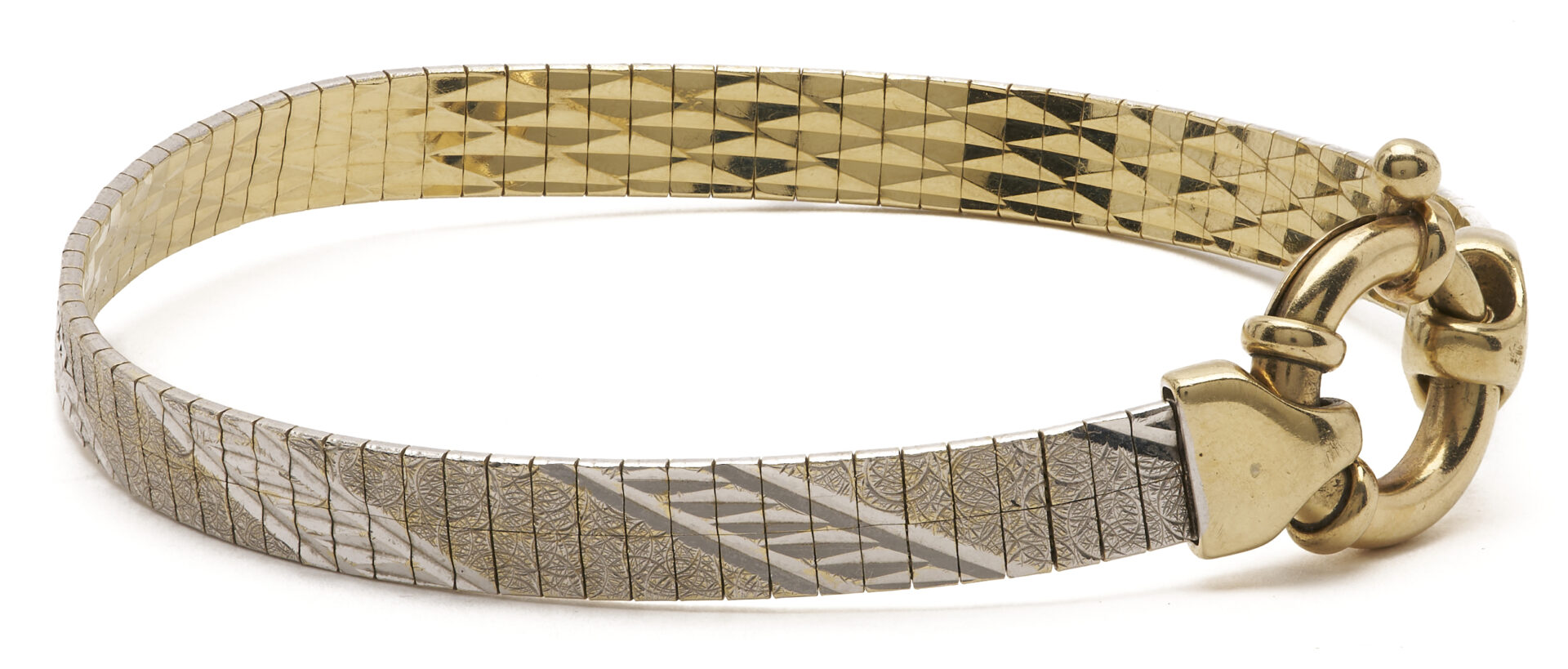Lot 795: 14K Two-Tone Italian Reversible Bracelet