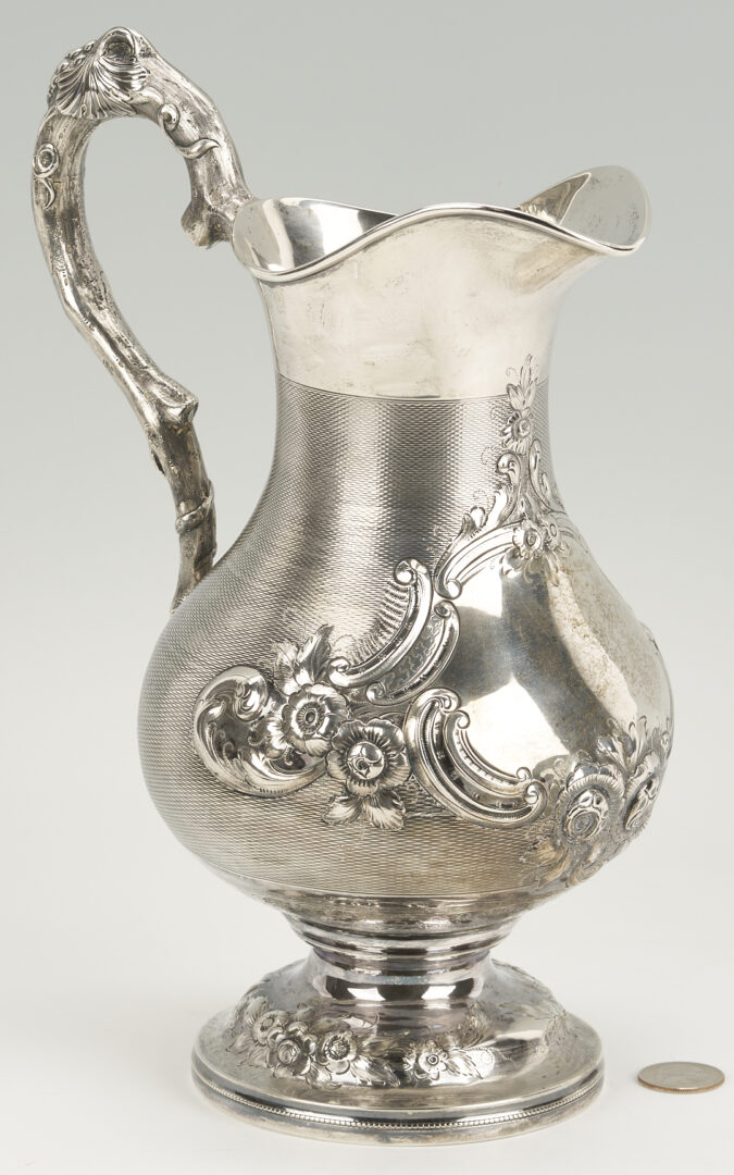 Lot 79: Kitts & Werne Kentucky Coin Silver Water Pitcher