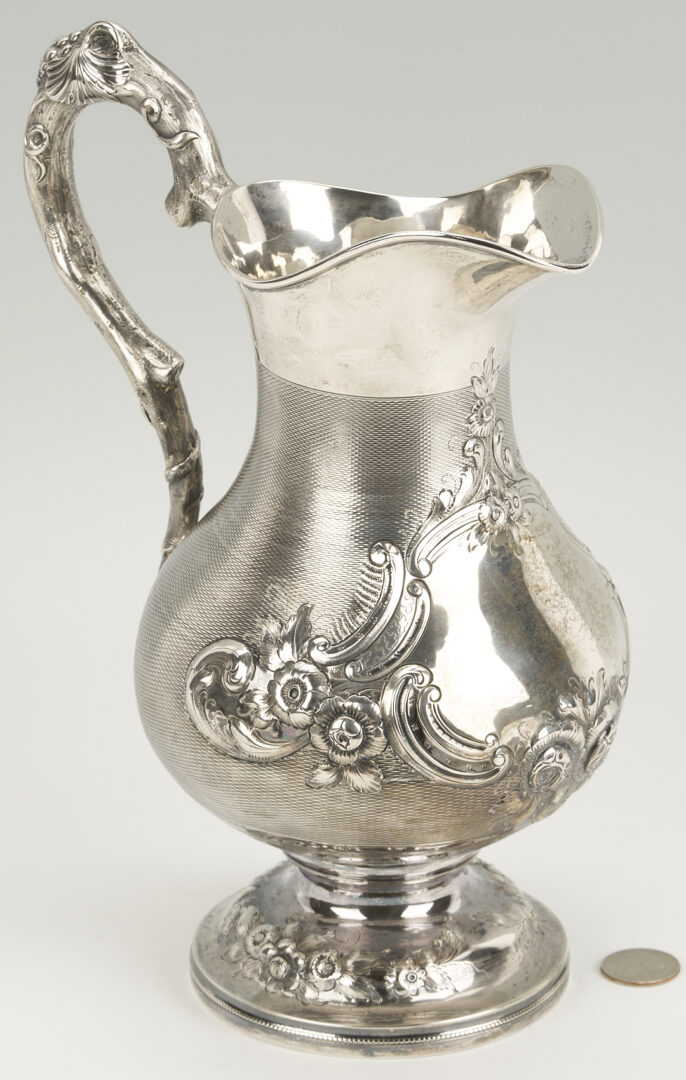 Lot 79: Kitts & Werne Kentucky Coin Silver Water Pitcher