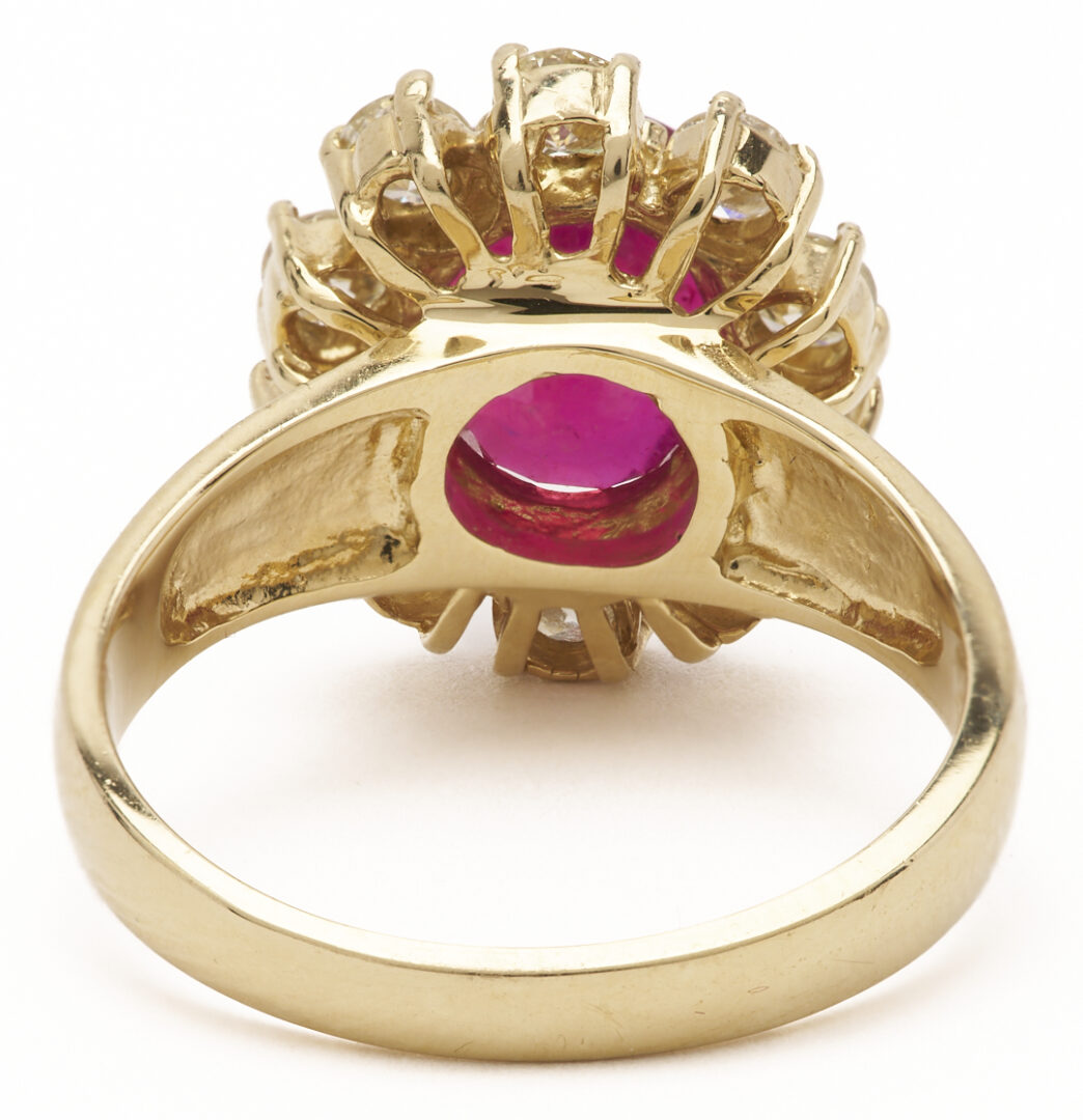 Lot 810: 14K Ruby and Diamond Ring