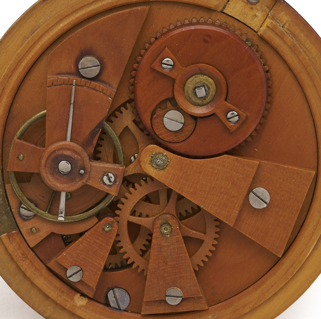 Lot 811: Russian Birchwood Pocket Watch, attrib. Bronnikov & Son