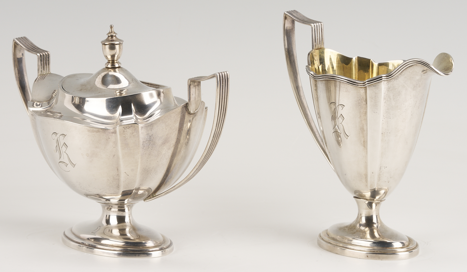 Lot 815: Gorham 3 pc. Assembled Tea Set incl. Plymouth
