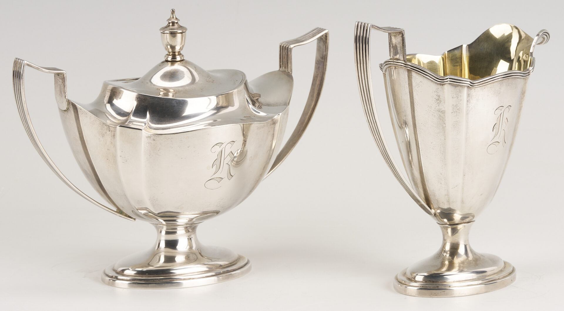 Lot 815: Gorham 3 pc. Assembled Tea Set incl. Plymouth