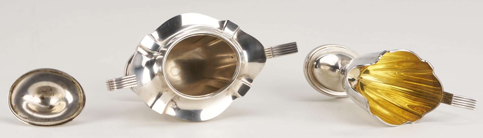 Lot 815: Gorham 3 pc. Assembled Tea Set incl. Plymouth