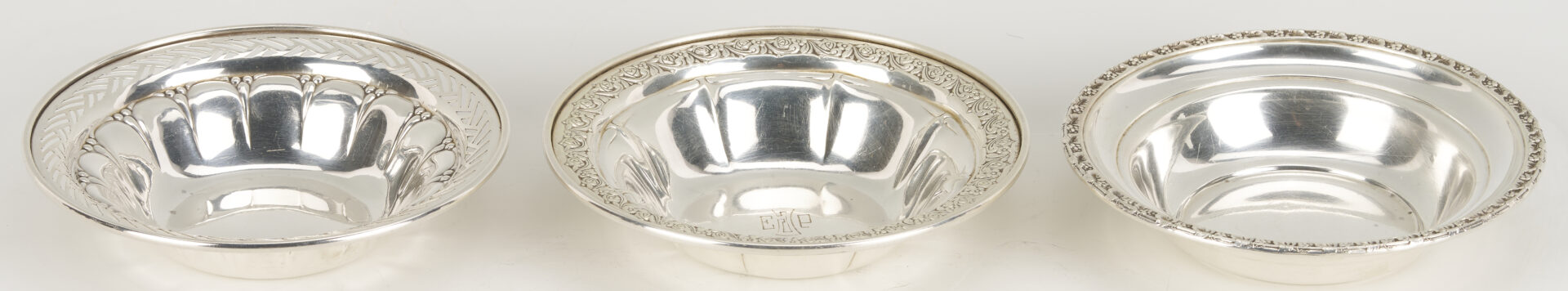 Lot 816: 13 pcs Sterling Silver Hollowware incl. Bowls, Basket