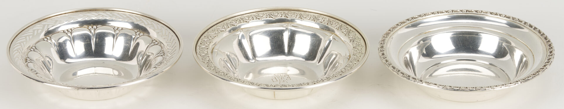 Lot 816: 13 pcs Sterling Silver Hollowware incl. Bowls, Basket