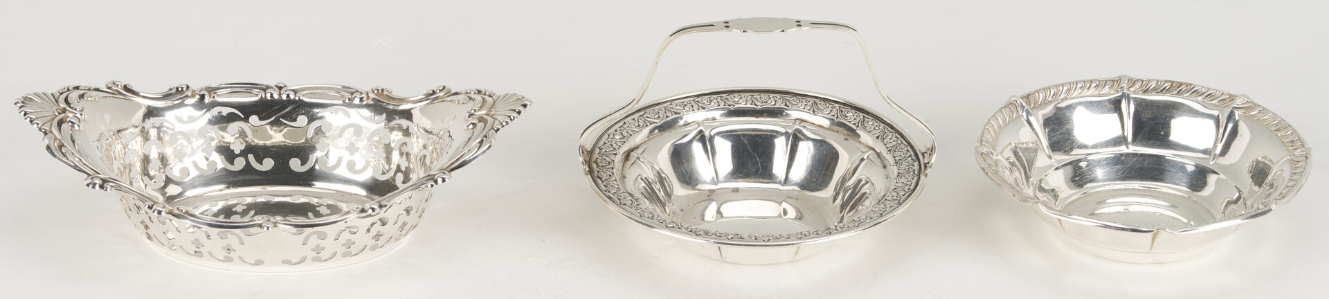 Lot 816: 13 pcs Sterling Silver Hollowware incl. Bowls, Basket