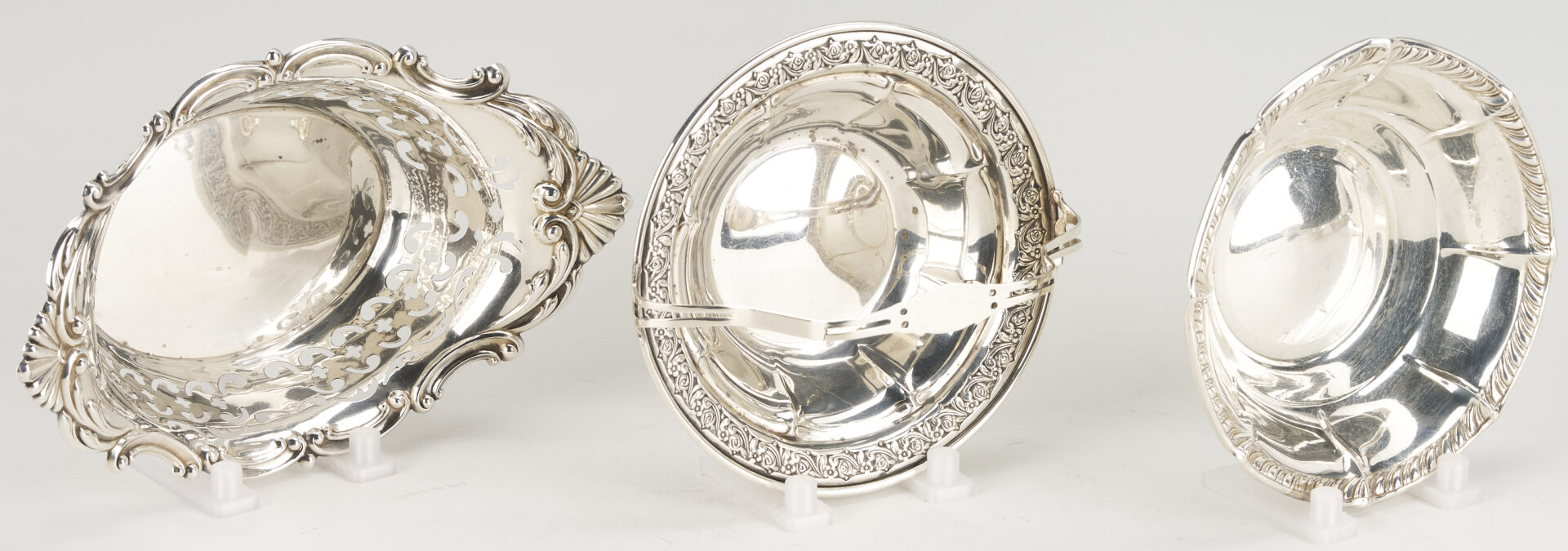 Lot 816: 13 pcs Sterling Silver Hollowware incl. Bowls, Basket