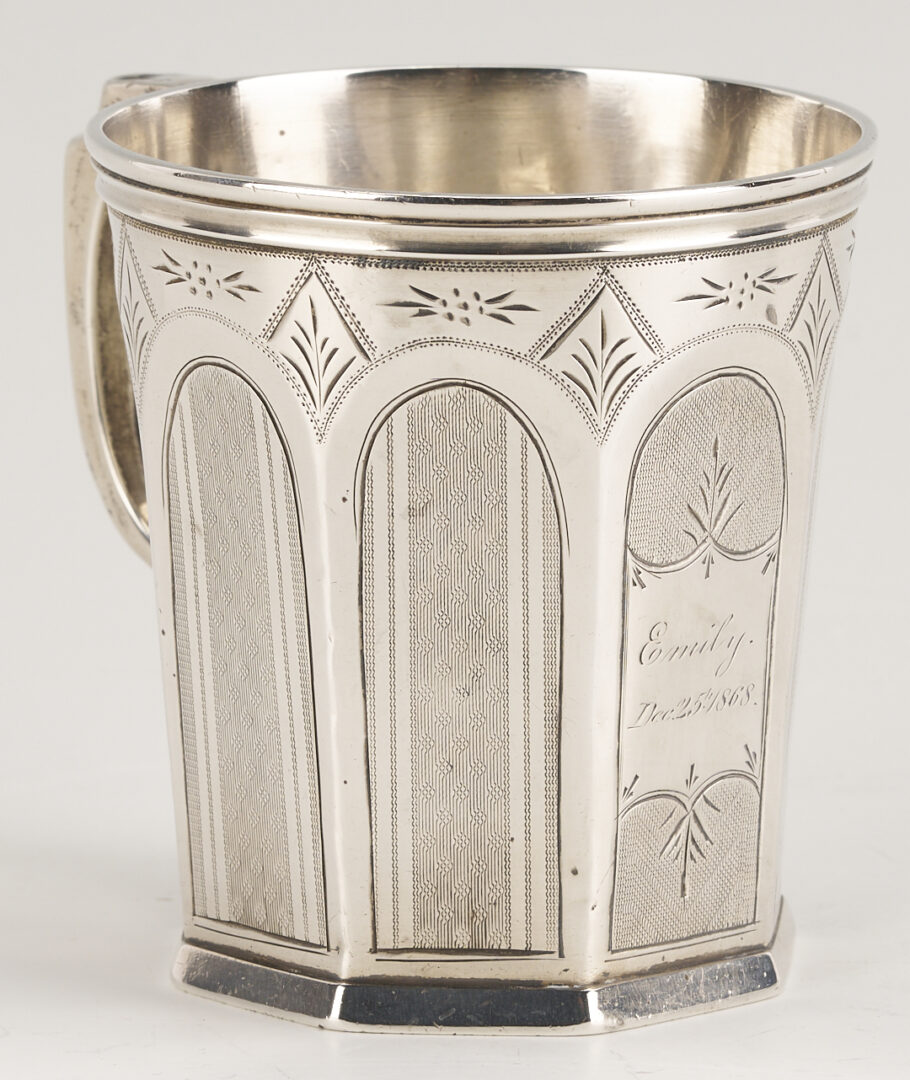 Lot 81: E.C. Garner KY Coin Silver Gothic Cup