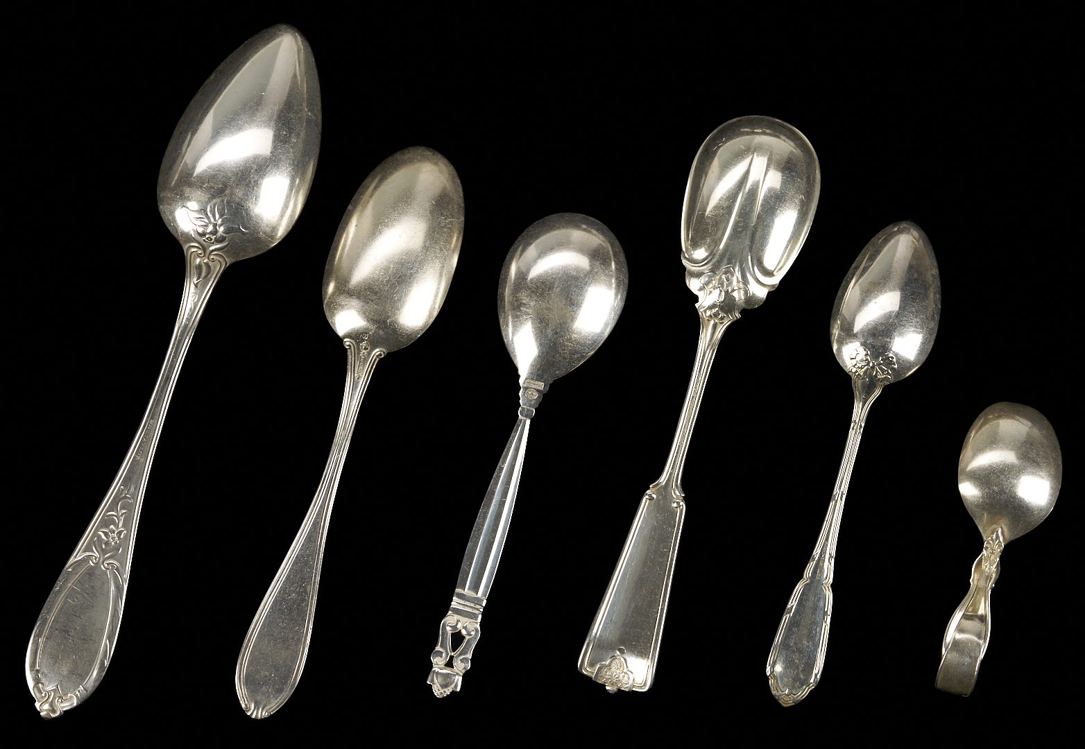 Lot 820: 40 Pcs. Assorted Flatware incl. Georg Jensen, Tiffany